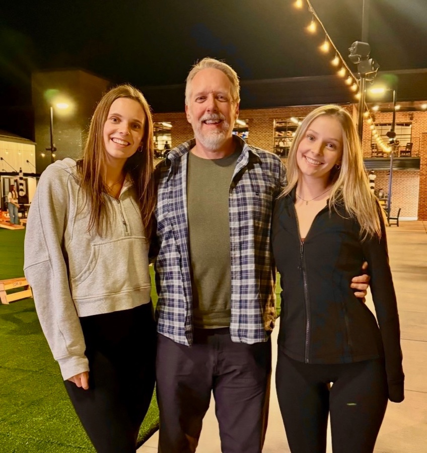 The photographer with his two daughters